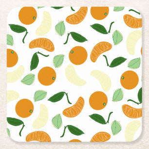 Posavasos Cuadrado De Papel Mandarin Citrus