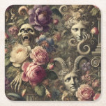 Posavasos Cuadrado De Papel Manifesting Mythos – Gothic Victorian<br><div class="desc">Floral symphonies climb around sculpted faces and snarling skulls in Manifesting Mythos,  where baroque columns cradle secrets of gods and monsters. Roses bloom like whispered spells,  each petal a promise of rebirth and ruin.

For those who dare to decorate with legend and longing entwined.</div>