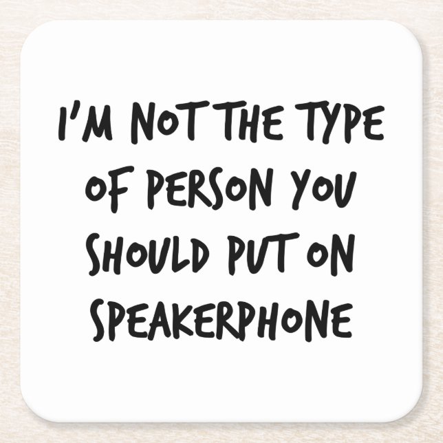 Posavasos Cuadrado De Papel Manos libres (Anverso)