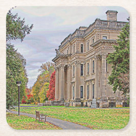 Posavasos Cuadrado De Papel Mansión de Vanderbuilt