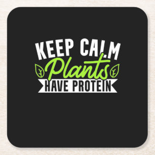 Posavasos Cuadrado De Papel Mantener La Planta Tranquila Con Proteína