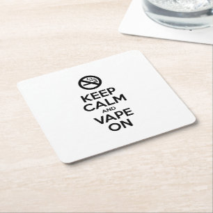 Posavasos Cuadrado De Papel Mantenga la calma y siga adelante ~ Auto-motivaci