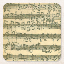 Manuscrito de la música de Bach Chaconne para el
