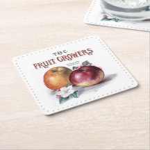 Manzanas vintage con flores Los productores de fru