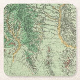 Posavasos Cuadrado De Papel Mapa de la clasificación de tierra de New México