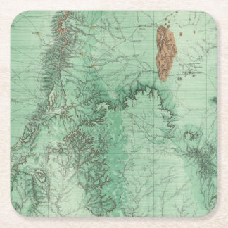 Posavasos Cuadrado De Papel Mapa de la clasificación de tierra de New México 2