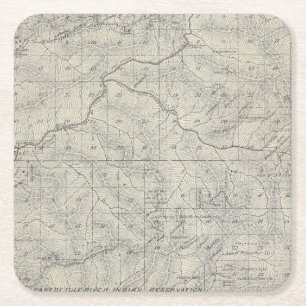 Posavasos Cuadrado De Papel Mapa de la sección de T2021S R3031E el condado de