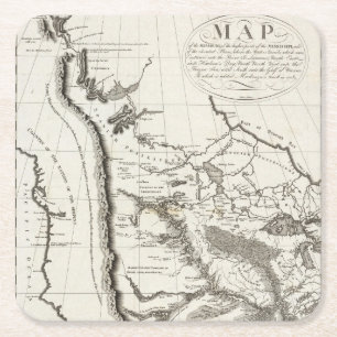 Posavasos Cuadrado De Papel Mapa del Missouri