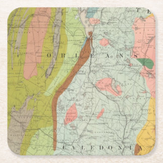 Posavasos Cuadrado De Papel Mapa geológico de New Hampshire 3