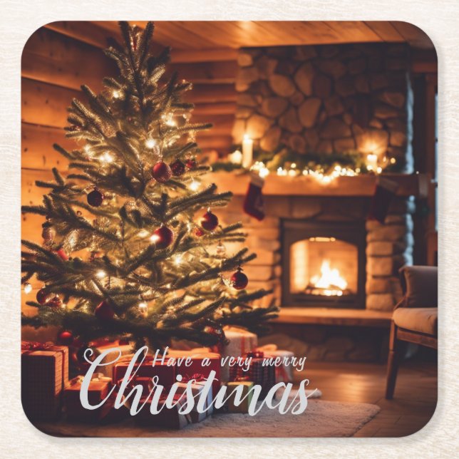 Posavasos Cuadrado De Papel Máquinas de revestimiento | Escena cuatro (Anverso)