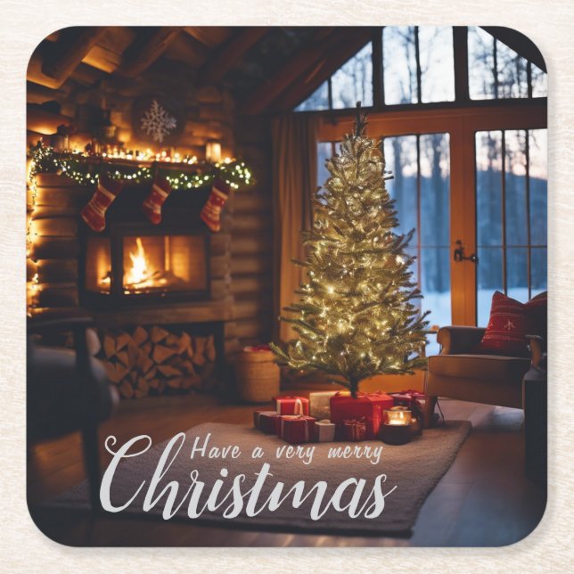 Posavasos Cuadrado De Papel Máquinas de revestimiento | Escena dos (Anverso)