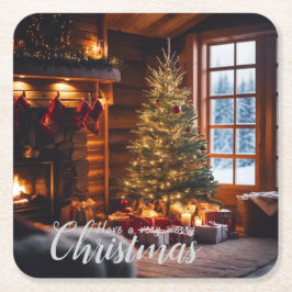 Posavasos Cuadrado De Papel Máquinas de revestimiento | Escena tres