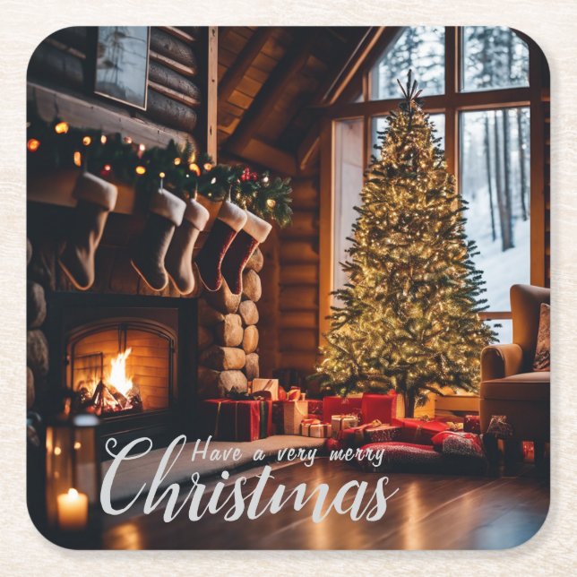 Posavasos Cuadrado De Papel Máquinas de revestimiento | Escena uno (Anverso)