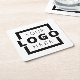 Posavasos Cuadrado De Papel Marca de logotipo comercial promocional de color p