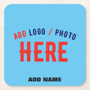 POSAVASOS CUADRADO DE PAPEL MARCA DE VERIFICACIÓN AZUL DE LA PERSONALIZADO MOD