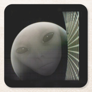 Posavasos Cuadrado De Papel MarCO CubeSat Alien Mars Adiós