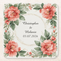 Marco floral de acuarela elegante