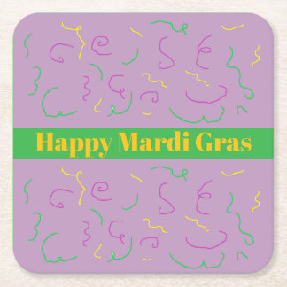 Posavasos Cuadrado De Papel Mardi Gras Napkins