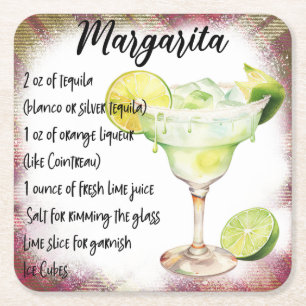 Posavasos Cuadrado De Papel Margarita