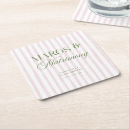 Posavasos Cuadrado De Papel Margs & Matrimony Lime Margarita Bridal Shower