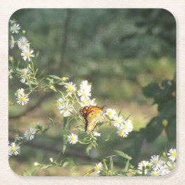 Posavasos Cuadrado De Papel Mariposa