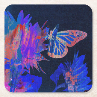 Posavasos Cuadrado De Papel Mariposa 