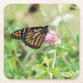 Posavasos Cuadrado De Papel Mariposa de monarca