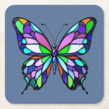 Mariposa de vidrio templado