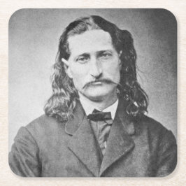 Posavasos Cuadrado De Papel Mariscal Wild Bill Hickok pistolero del viejo oest
