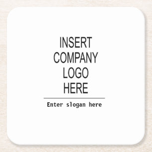 Posavasos Cuadrado De Papel marketing promocional de empresa con logotipo de p