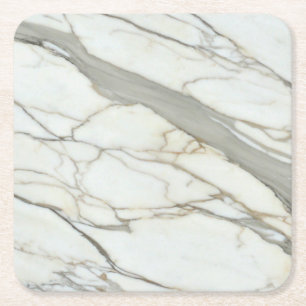 Posavasos Cuadrado De Papel Mármol blanco granito natural de lujo