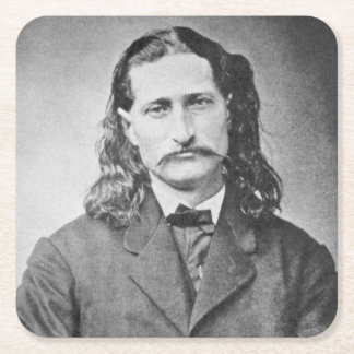 Posavasos Cuadrado De Papel Marshal Wild Bill Hickok Antiguo Cañero Occidental