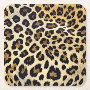 Posavasos Cuadrado De Papel Máscaras de impresión Leopardo