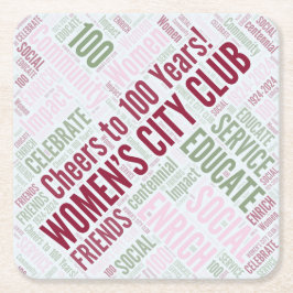 Posavasos Cuadrado De Papel Máscaras de papel - Conjunto de 6