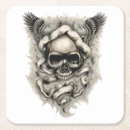 Posavasos Cuadrado De Papel Máster de papel con arte "Wings of Destiny"