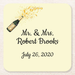 Posavasos Cuadrado De Papel Máster personalizado de la celebración