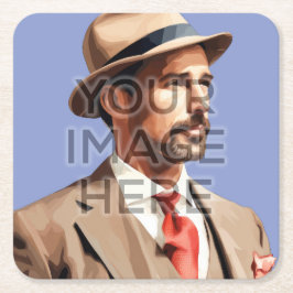 Posavasos Cuadrado De Papel Máster Personalizado personalizado