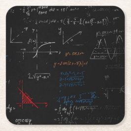 Posavasos Cuadrado De Papel Math Coaster