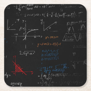 Posavasos Cuadrado De Papel Math Coaster