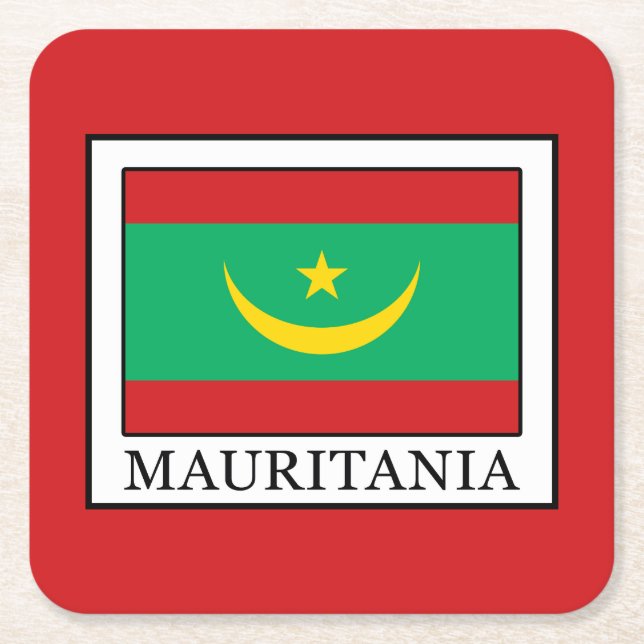 Posavasos Cuadrado De Papel Mauritania (Anverso)