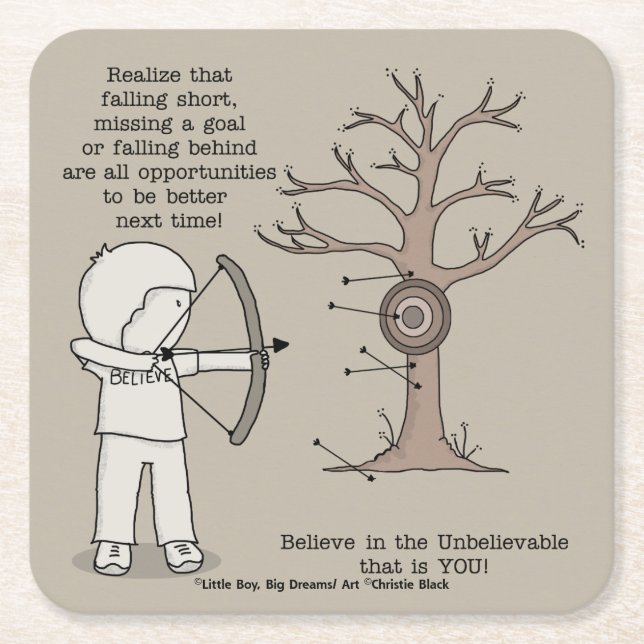 Posavasos Cuadrado De Papel Mejor la próxima vez (Anverso)