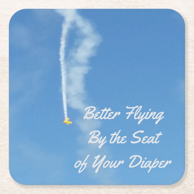 Posavasos Cuadrado De Papel Mejor montaña rusa voladora (Anverso)