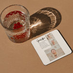Posavasos Cuadrado De Papel Mejor regalo de belleza para el mejor abuelo de la<br><div class="desc">Un moderno regalo de collage "Mejor Abuelo de siempre" es una manera creativa y personalizada de mostrar tu aprecio y amor por tu abuelo. Este tipo de regalo normalmente implica usar tecnología digital para compilar una colección de fotos e imágenes que muestran momentos especiales y recuerdos que has compartido con...</div>