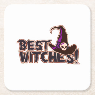 Posavasos Cuadrado De Papel Mejores brujas