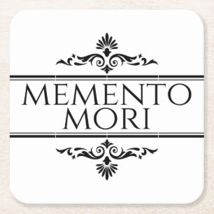 Posavasos Cuadrado De Papel Memento Mori