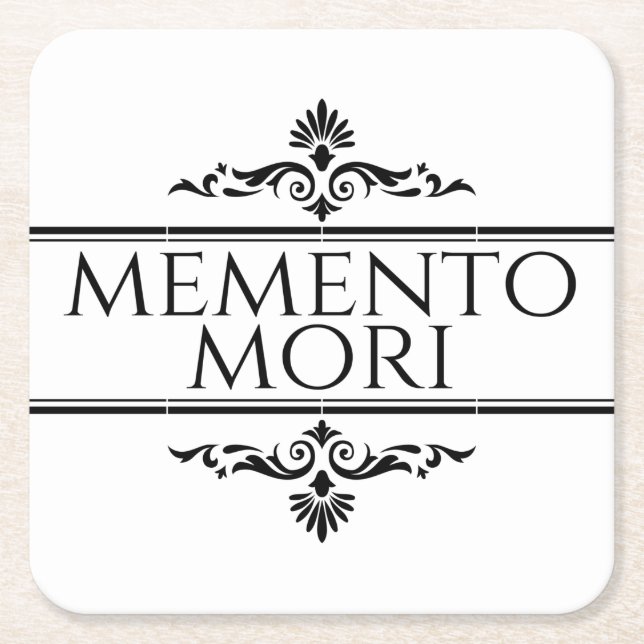 Posavasos Cuadrado De Papel Memento Mori (Anverso)