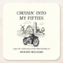 Men's Vintage Barn Motorbike Cruising 50th Birthda