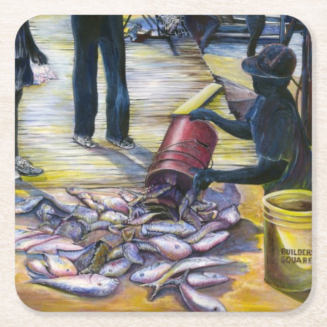 Posavasos Cuadrado De Papel Menú de hoy, Harbour Island (Anverso)