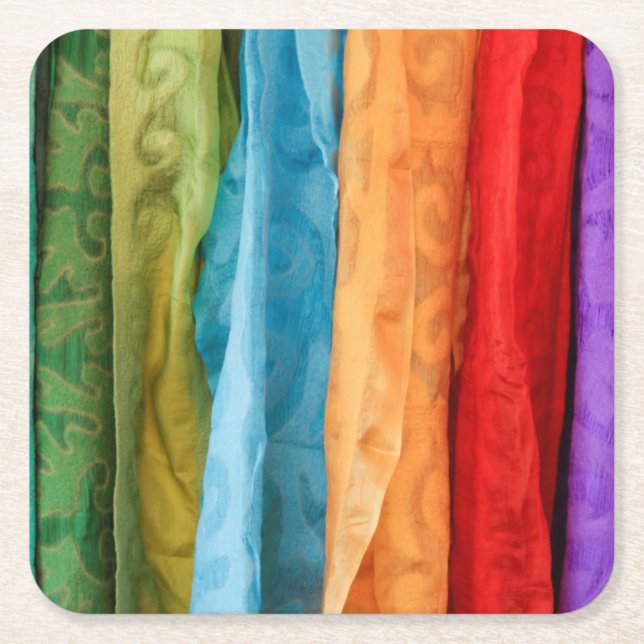 Posavasos Cuadrado De Papel Mercado Internacional de Arte Popular (Anverso)