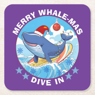 Posavasos Cuadrado De Papel Merry Christmas